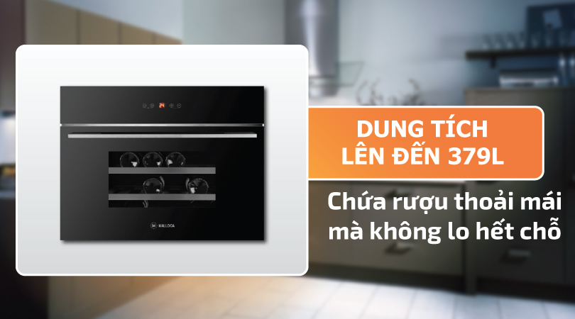 Tủ bảo quản rượu Malloca MWC-24CP Dung tích